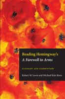 Reading Hemingway's A Farewell to arms glossary and commentary /