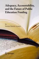 Adequacy, accountability, and the future of public education funding