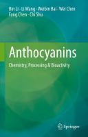 Anthocyanins Chemistry, Processing & Bioactivity /