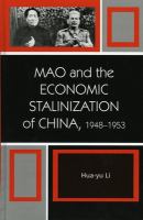 Mao and the economic Stalinization of China, 1948-1953