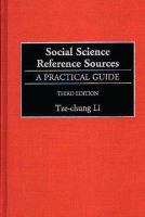 Social science reference sources a practical guide /