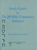 Study guide to the JPS Bible commentary Haftarot /