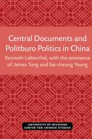 Central documents and Politburo politics in China