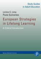 European strategies in lifelong learning a critical introduction /