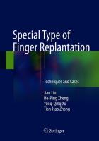 Special Type of Finger Replantation Techniques and Cases /