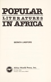 Popular literatures in Africa /