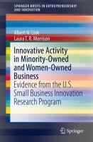 Innovative Activity in Minority-Owned and Women-Owned Business Evidence from the U.S. Small Business Innovation Research Program /