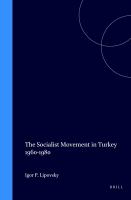 The socialist movement in Turkey, 1960-1980 /