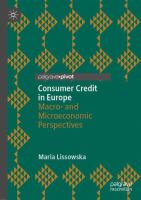 Consumer Credit in Europe Macro- and Microeconomic Perspectives /