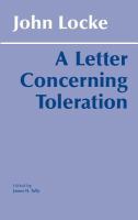 A letter concerning toleration /