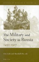 military and society in Russia : 1450-1917.