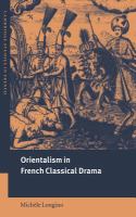 Orientalism in French classical drama /