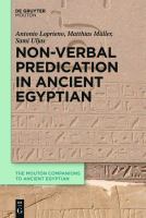 Non-Verbal Predication in Ancient Egyptian.