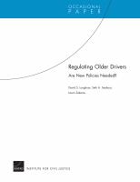 Regulating older drivers are new policies needed? /