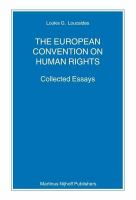 The European Convention on Human Rights collected essays /