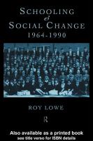 Schooling and social change, 1964-1990