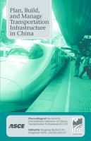 Plan, Build, and Manage Transportation Infrastructure in China.