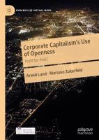 Corporate Capitalism's Use of Openness Profit for Free? /