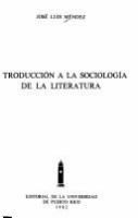 Introducción a la sociología de la literatura /