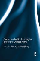 Corporate political strategies of private Chinese firms