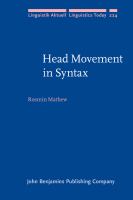 Head movement in syntax