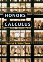 Honors calculus /