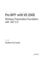 Pro WPF with VB 2008 Windows Presentation Foundation with .NET 3.5 /