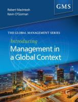 Introducing Management in a Global Context.