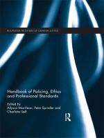Handbook of Policing, Ethics and Professional Standards.