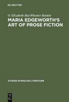Maria Edgeworth's Art of Prose Fiction.
