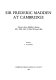 Sir Frederic Madden at Cambridge : extracts from Madden's diaries 1831, 1838, 1841-2, 1846, 1859 and 1863 /