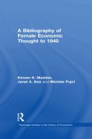 A Bibliography of female economic thought to 1940