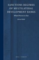 Sanctions regimes of multilateral development banks what process is due /