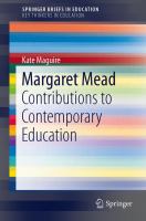 Margaret Mead Contributions to Contemporary Education /
