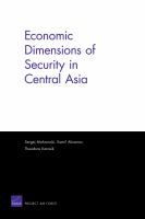 Economic dimensions of security in Central Asia