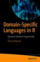 Domain-Specific Languages in R Advanced Statistical Programming /