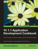 Yii 1.1 Application Development Cookbook.