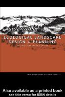 Ecological Landscape Design and Planning : The Mediterranean Context.