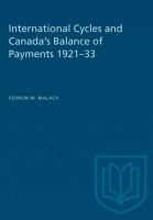 International cycles and Canada's balance of payments, 1921-33.