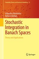 Stochastic Integration in Banach Spaces Theory and Applications /