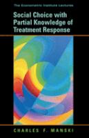 Social choice with partial knowledge of treatment response /