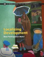 Localizing development does participation work? /