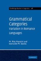 Grammatical categories variation in romance languages /