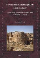 Public baths and bathing habits in late antiquity a study of the evidence from Italy, North Africa and Palestine A.D. 285-700 /