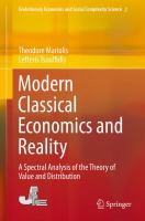 Modern Classical Economics and Reality A Spectral Analysis of the Theory of Value and Distribution /