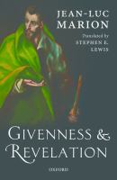 Givenness and revelation /