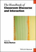 The handbook of classroom discourse and interaction