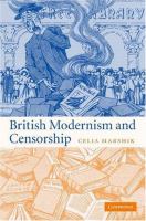 British modernism and censorship /