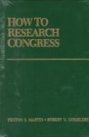 How to research Congress /