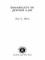 Disability in Jewish Law.